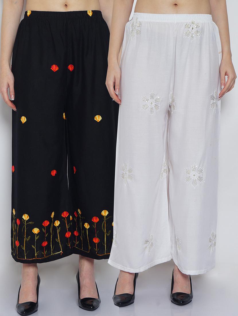 pack of 2 printed flared palazzo - 19124465 -  Zoom Image - 0