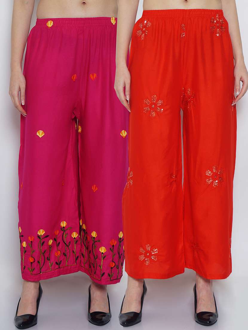 pack of 2 flared palazzo 