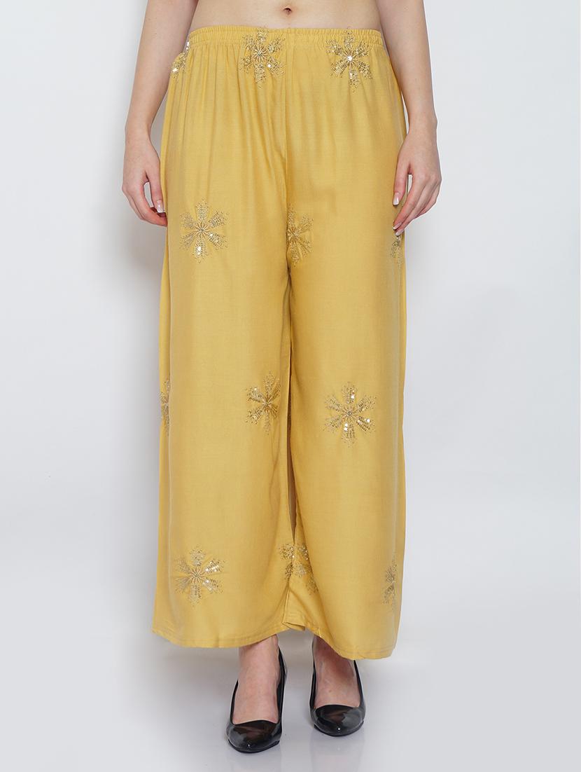 pack of 2 embroidered flared palazzo - 19124505 - Standard Image - 3