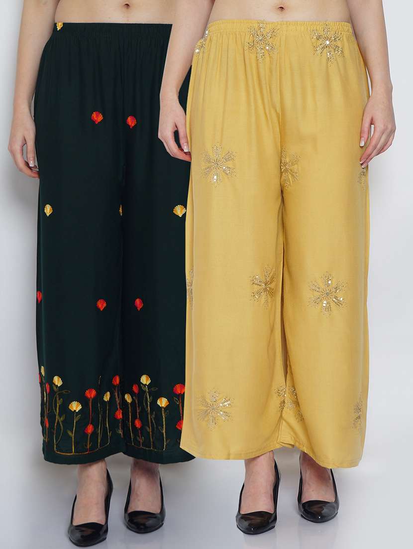 pack of 2 flared palazzo 