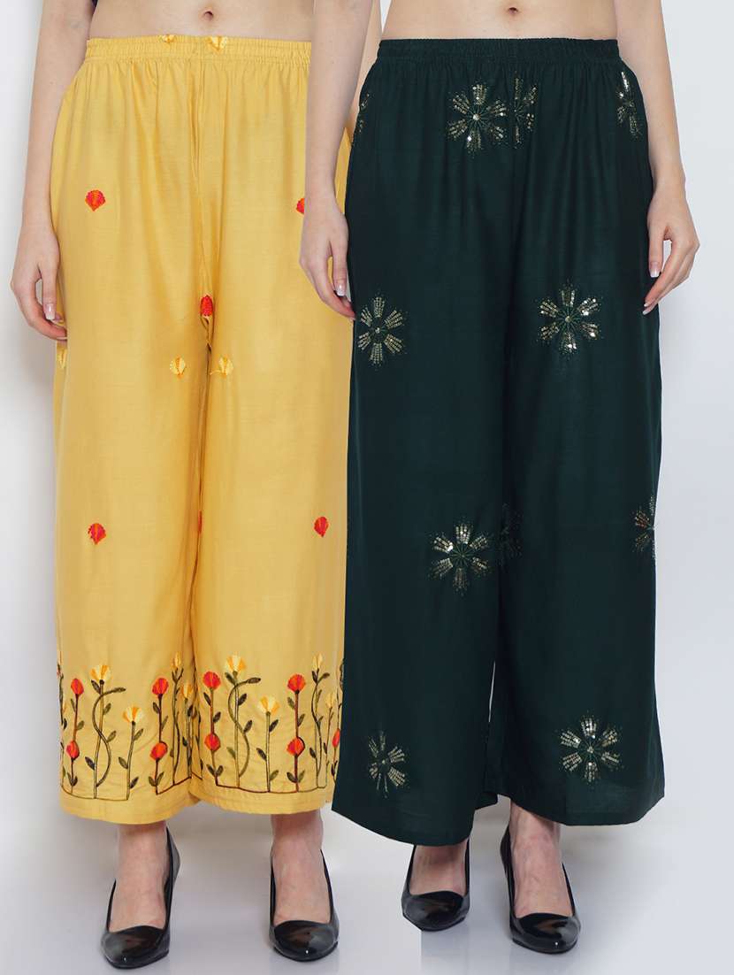 pack of 2 flared palazzo 