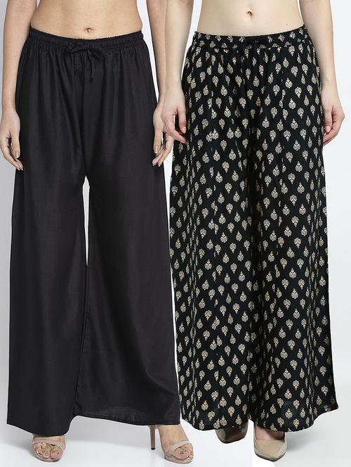 pack of 2 printed flared palazzo - 19124555 -  Standard Image - 0