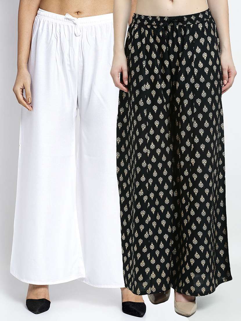 pack of 2 printed flared palazzo - 19124565 - Zoom Image - 0