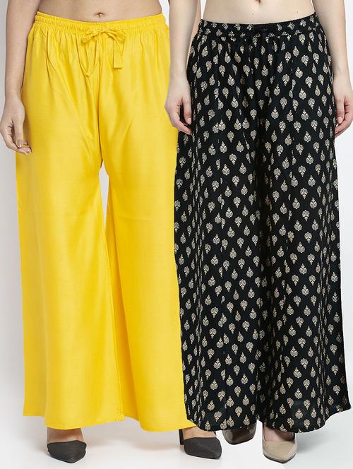 pack of 2 printed flared palazzo - 19124595 -  Standard Image - 0