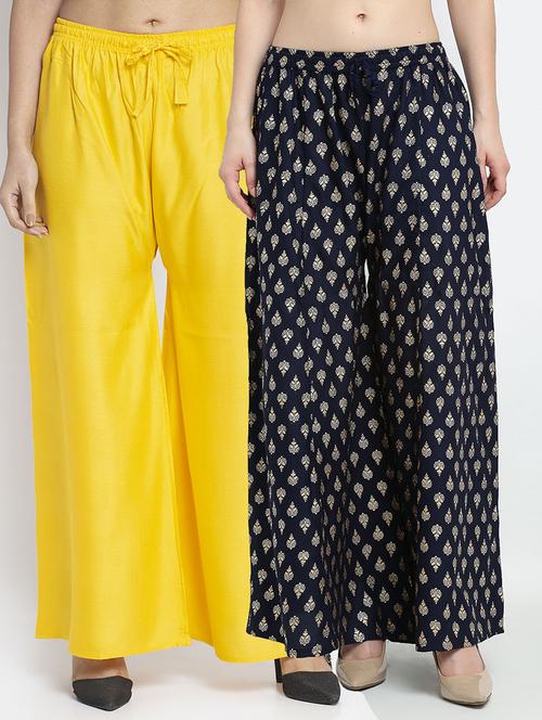 pack of 2 printed flared palazzo - 19124604 -  Standard Image - 0