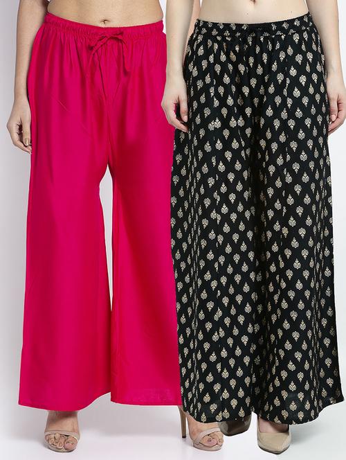 pack of 2 printed flared palazzo - 19124605 -  Standard Image - 0