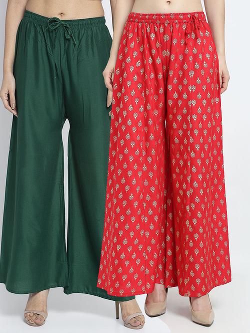 pack of 2 flared palazzo - 19124647 -  Standard Image - 0