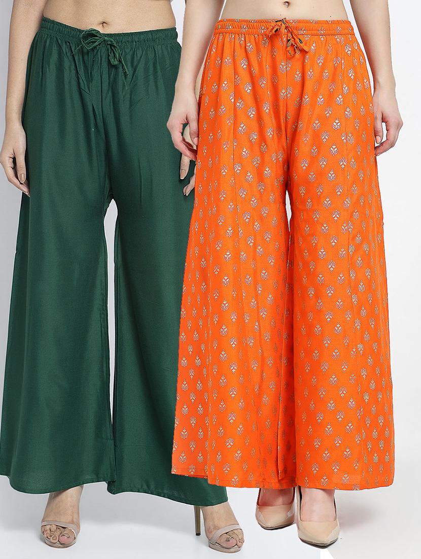 pack of 2 printed flared palazzo - 19124649 -  Zoom Image - 0