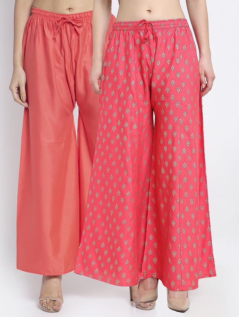 pack of 2 printed flared palazzo - 19124673 - Zoom Image - 0