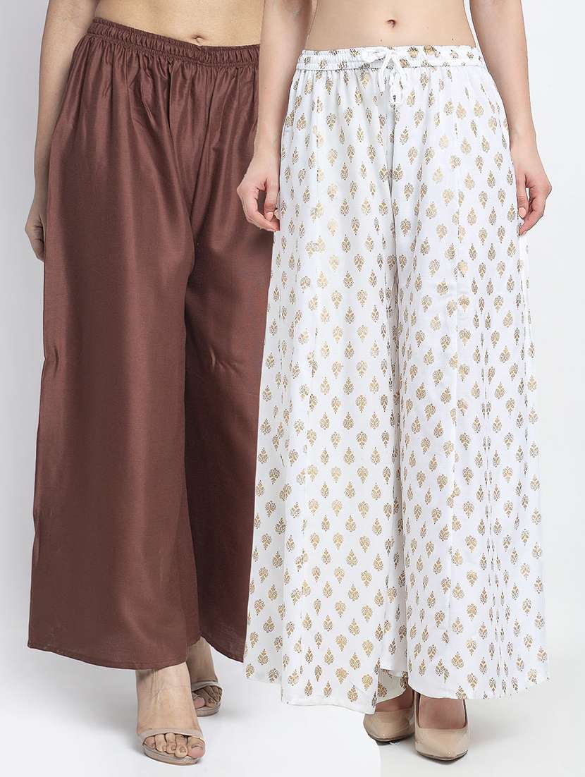 pack of 2 flared palazzo