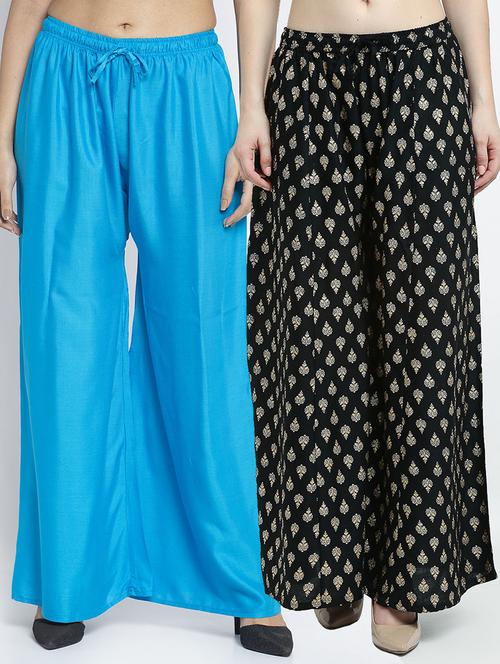 pack of 2 printed flared palazzo - 19124705 -  Standard Image - 0