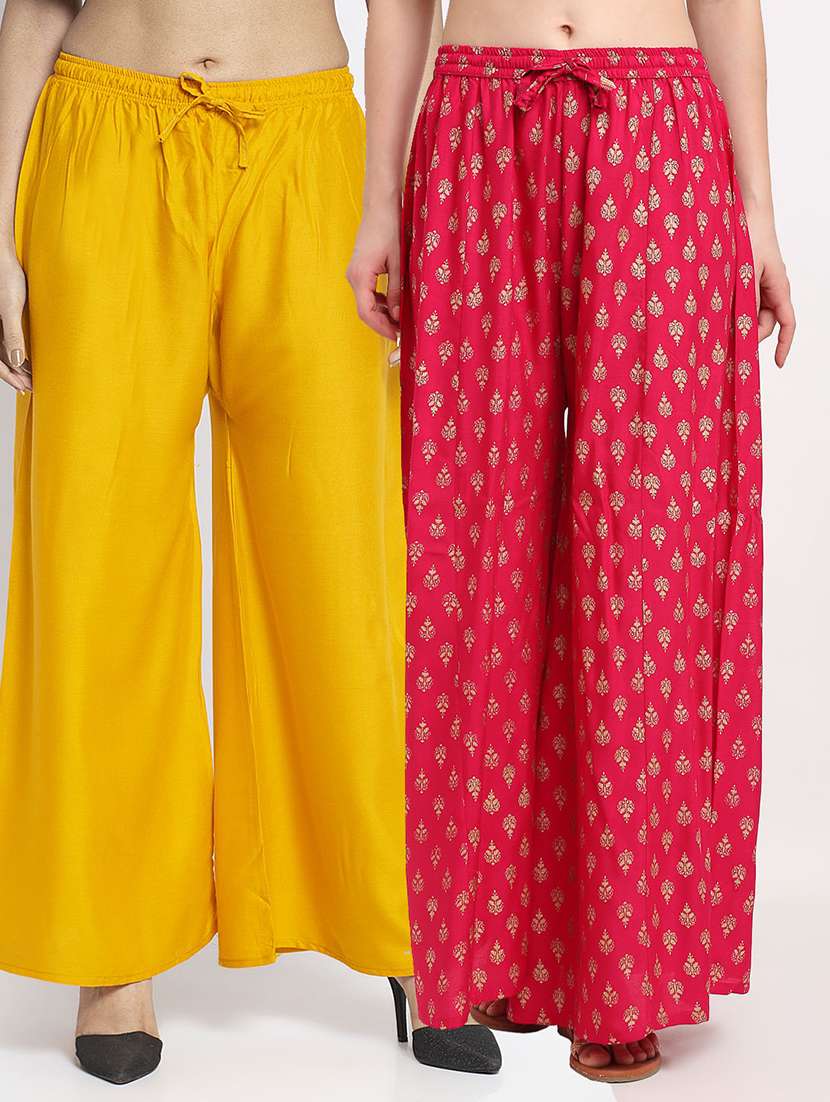 pack of 2 flared palazzo 