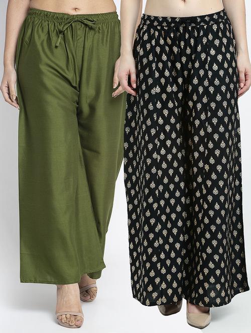 pack of 2 printed flared palazzo - 19124755 -  Standard Image - 0