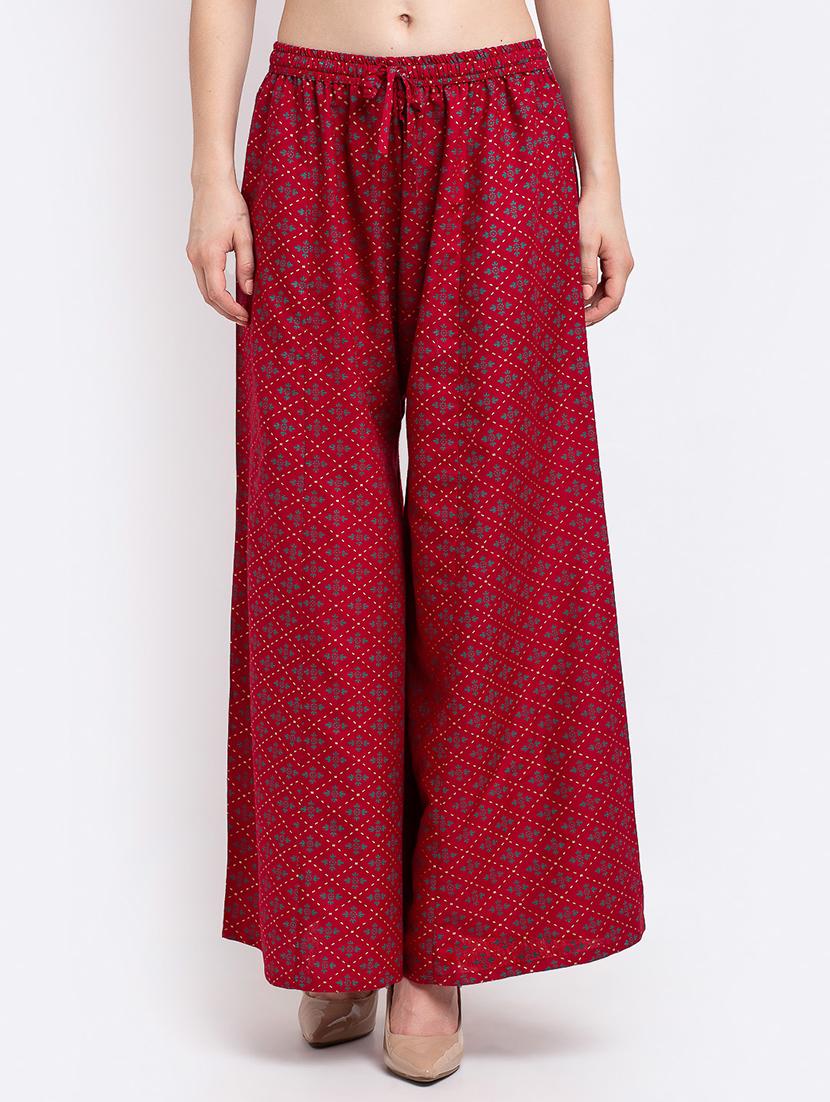 pack of 2 printed & solid palazzo - 19124802 - Standard Image - 3