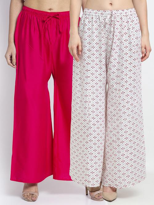 pack of 2 printed flared palazzo - 19124826 -  Standard Image - 0