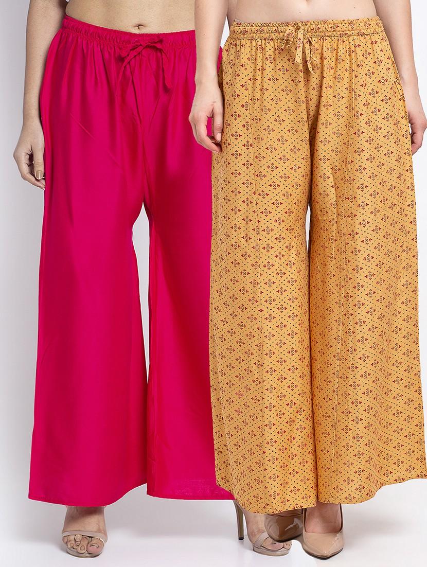 pack of 2 printed flared palazzo - 19124830 -  Zoom Image - 0