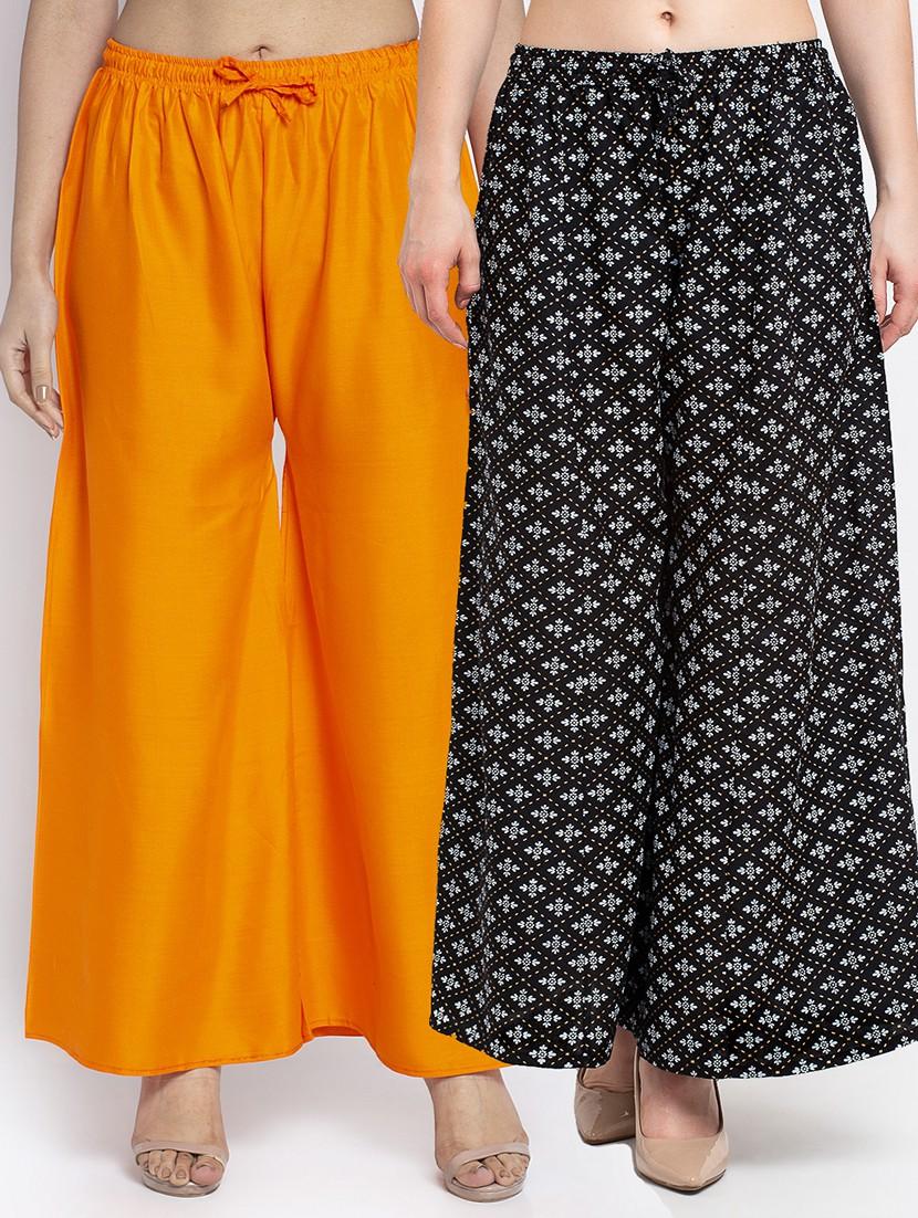 pack of 2 printed flared palazzo - 19124835 -  Zoom Image - 0