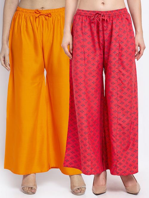 pack of 2 printed flared palazzo - 19124843 -  Standard Image - 0