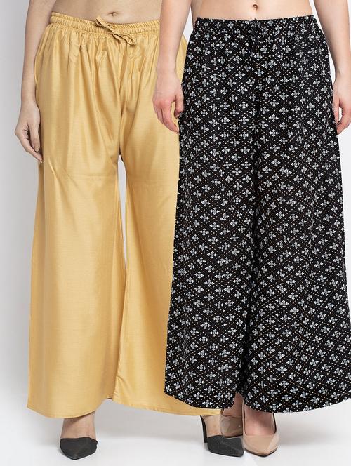 pack of 2 printed flared palazzo - 19124845 -  Standard Image - 0