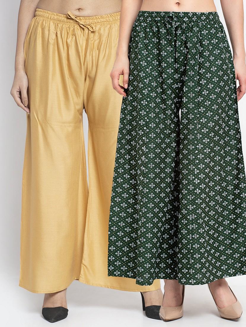 pack of 2 printed flared palazzo - 19124851 -  Zoom Image - 0
