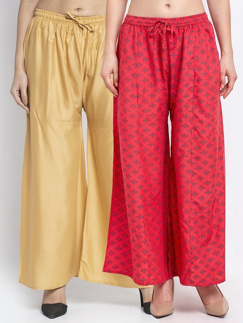 pack of 2 printed flared palazzo - 19124853 -  Standard Image - 0