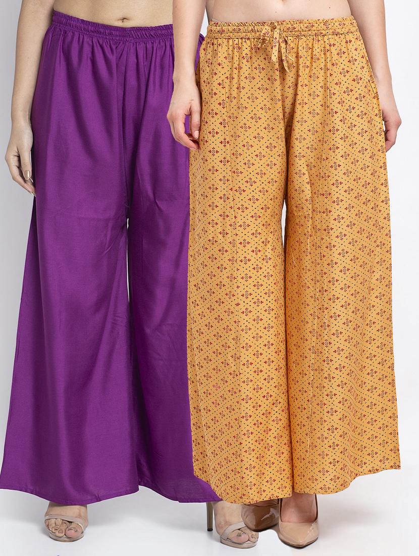 pack of 2 flared palazzos - 19124900 -  Zoom Image - 0