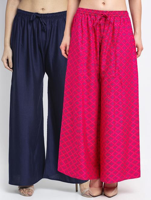 pack of 2 flared palazzos - 19124908 -  Standard Image - 0