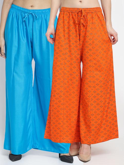pack of 2 printed flared palazzo - 19124929 -  Standard Image - 0