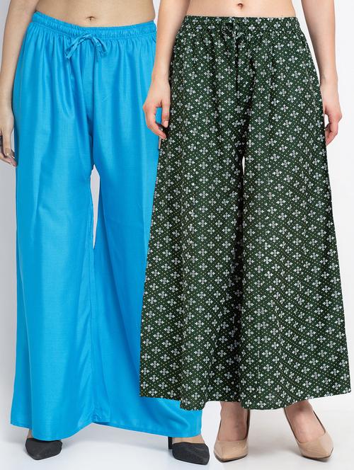 pack of 2 flared palazzos - 19124931 -  Standard Image - 0