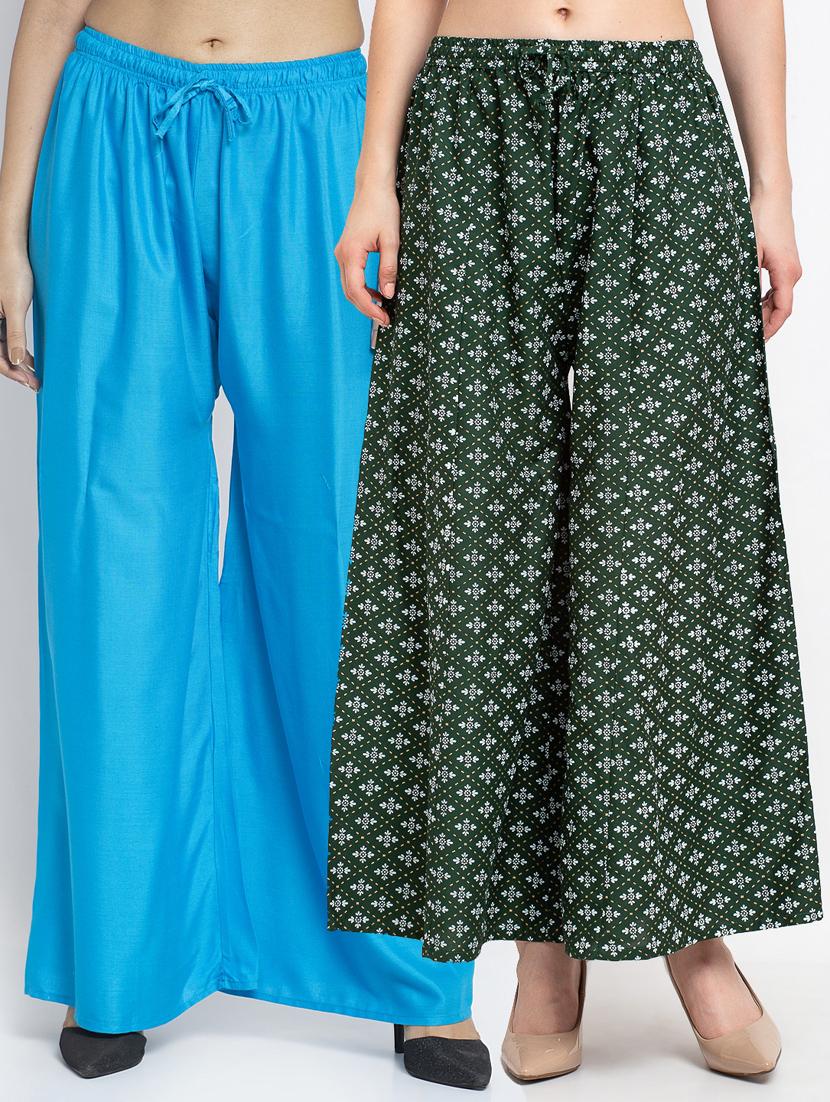 pack of 2 flared palazzos - 19124931 -  Zoom Image - 0