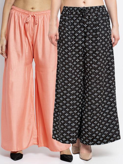 pack of 2 printed flared palazzo - 19124935 -  Standard Image - 0