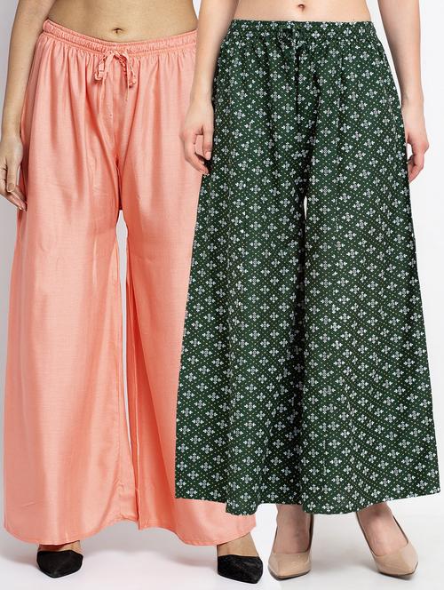 pack of 2 printed flared palazzo - 19124941 -  Standard Image - 0