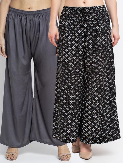 pack of 2 printed flared palazzo - 19124945 -  Standard Image - 0
