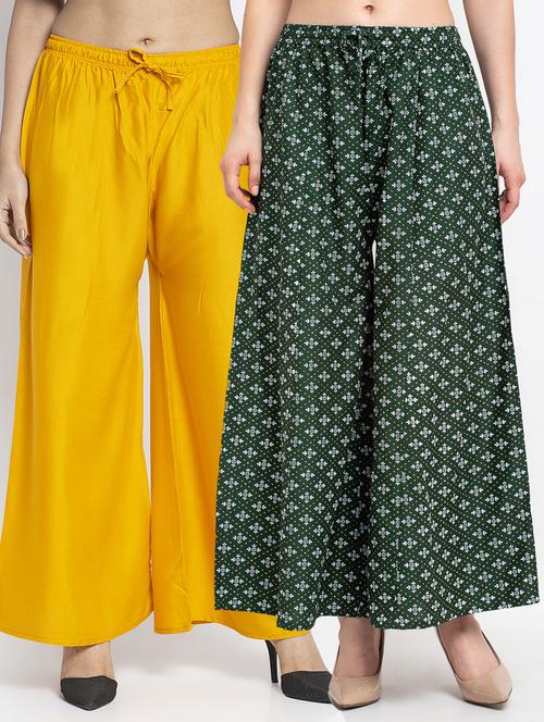 pack of 2 printed flared palazzo - 19124961 -  Standard Image - 0