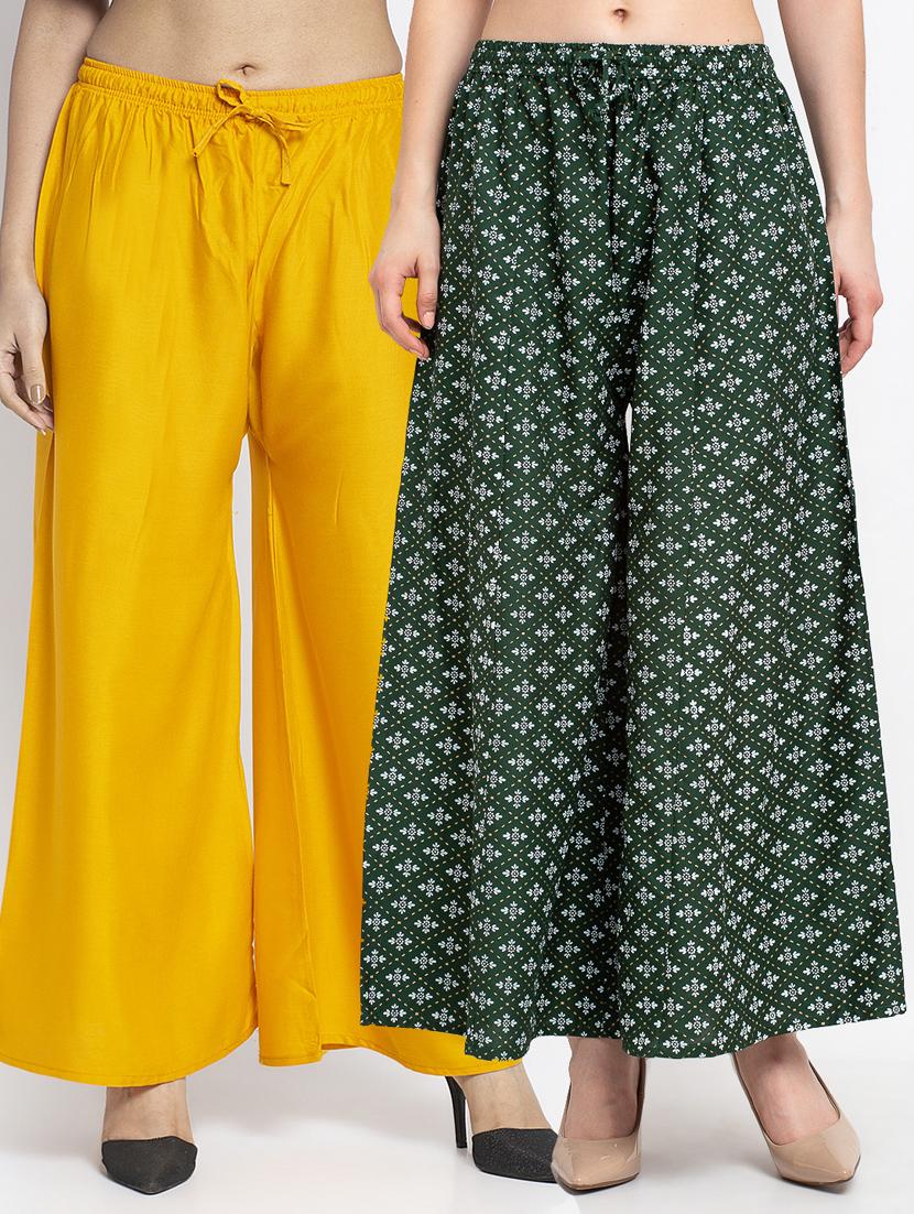 pack of 2 printed flared palazzo - 19124961 -  Zoom Image - 0