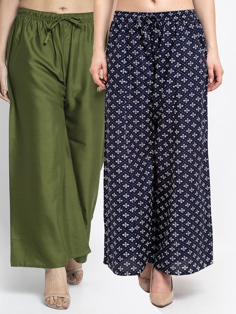 pack of 2 flared palazzos - 19124984 -  Zoom Image - 0