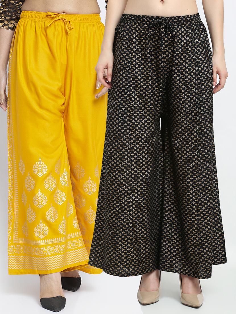 pack of 2 printed flared palazzo - 19125031 -  Zoom Image - 0