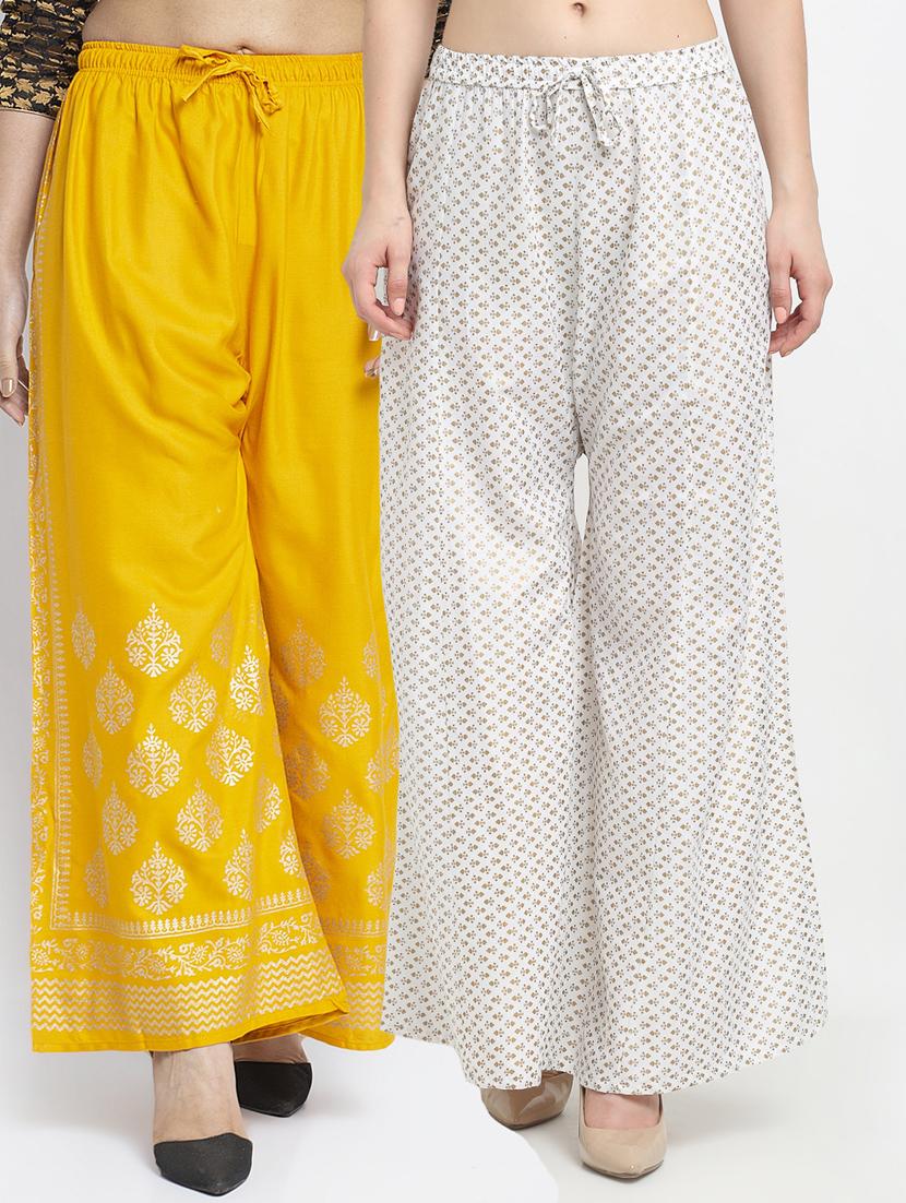 pack of 2 printed flared palazzo - 19125032 -  Zoom Image - 0