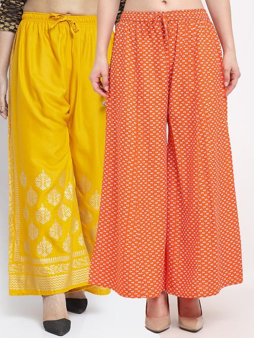 pack of 2 printed flared palazzo - 19125035 -  Standard Image - 0