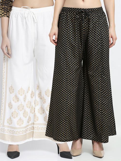 pack of 2 flared palazzos - 19125067 -  Standard Image - 0