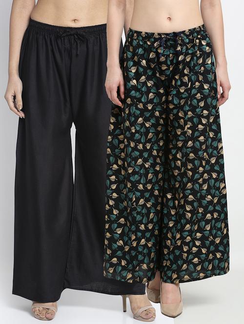 pack of 2 flared palazzos - 19125076 -  Standard Image - 0
