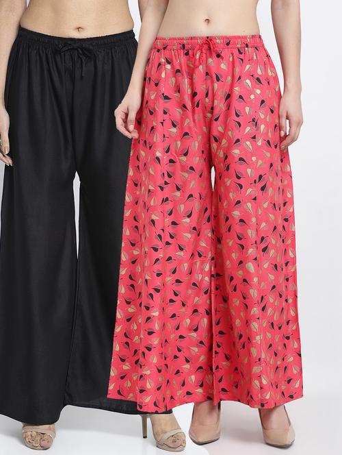 pack of 2 printed flared palazzo - 19125084 -  Standard Image - 0