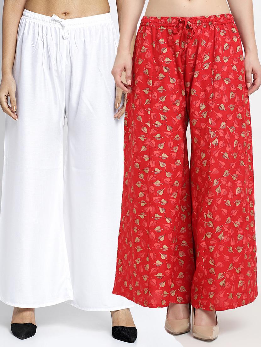 pack of 2 printed flared palazzo - 19125088 - Zoom Image - 0