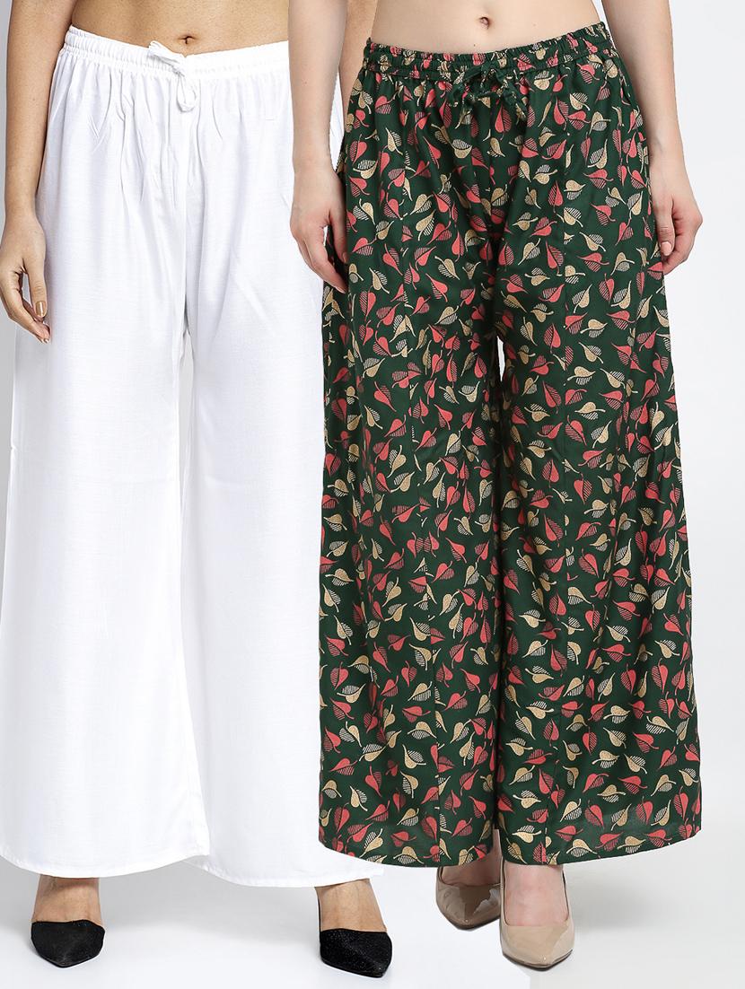 pack of 2 flared palazzos - 19125092 -  Zoom Image - 0