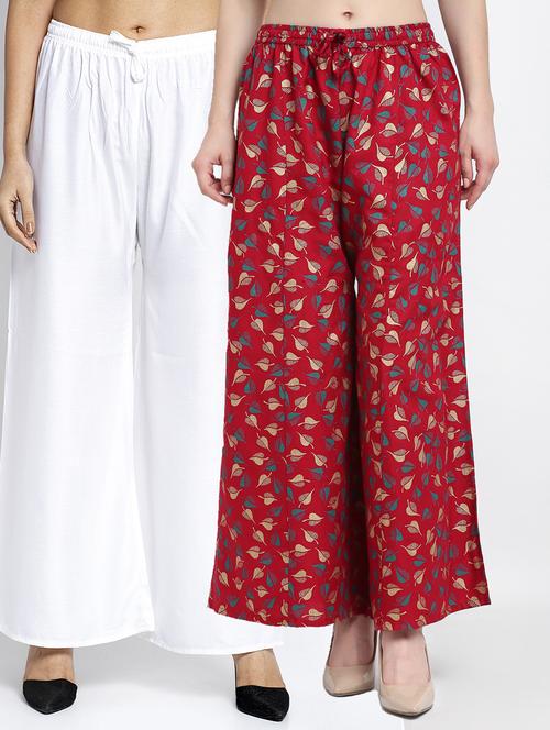 pack of 2 printed flared palazzo - 19125093 -  Standard Image - 0