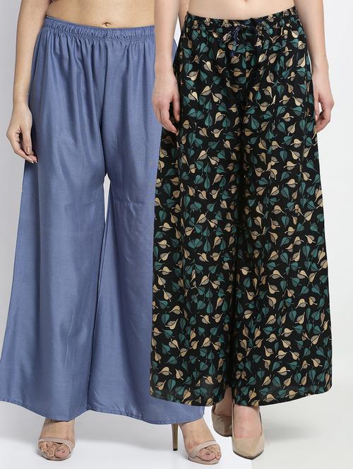 pack of 2 flared palazzos - 19125106 -  Standard Image - 0