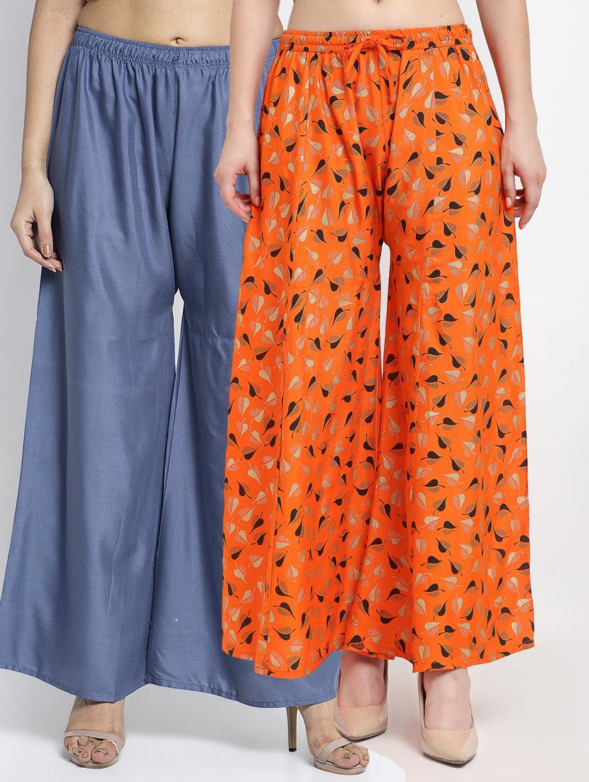 pack of 2 flared palazzos - 19125110 -  Zoom Image - 0