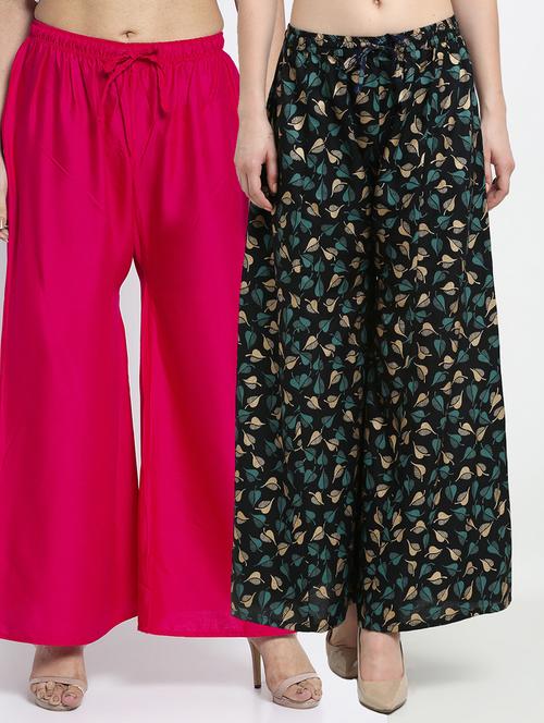 pack of 2 printed flared palazzo - 19125126 -  Standard Image - 0