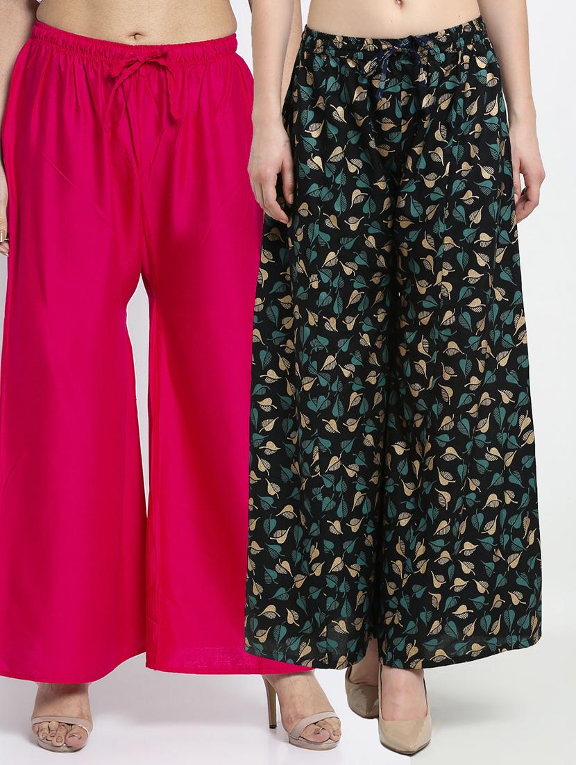 pack of 2 printed flared palazzo - 19125126 -  Zoom Image - 0