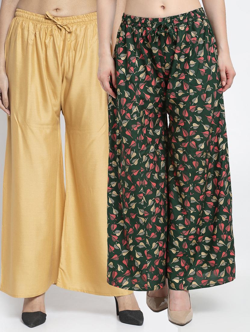 pack of 2 printed flared palazzos - 19125152 - Zoom Image - 0